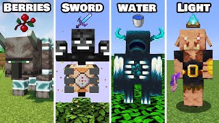 All Minecraft Mobs Weakness - Wither Storm,Warden,Ender Dragon,Ravager And other...