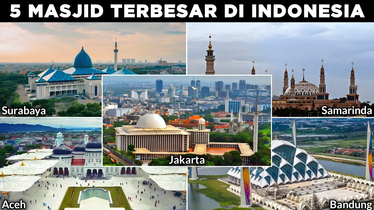 Masya Allah!! Inilah 5 Masjid Terbesar di Indonesia Dengan Kapasitas Ribuan Jamaah