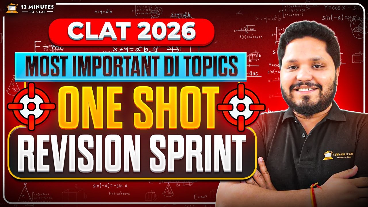 CLAT 2026: One Shot Revision Sprint | Most Important DI Topics - YouTube