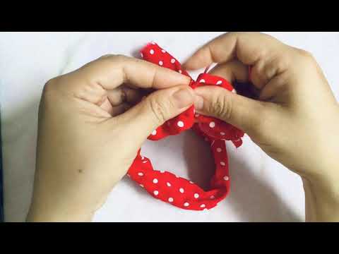 How to make scrunchies, cách may cột tóc vải