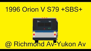 NYCTA Bus RARE: Bay Ridge bound 1996 Orion V S79 +SBS+ [#163] @ Richmond Av-Yukon Av