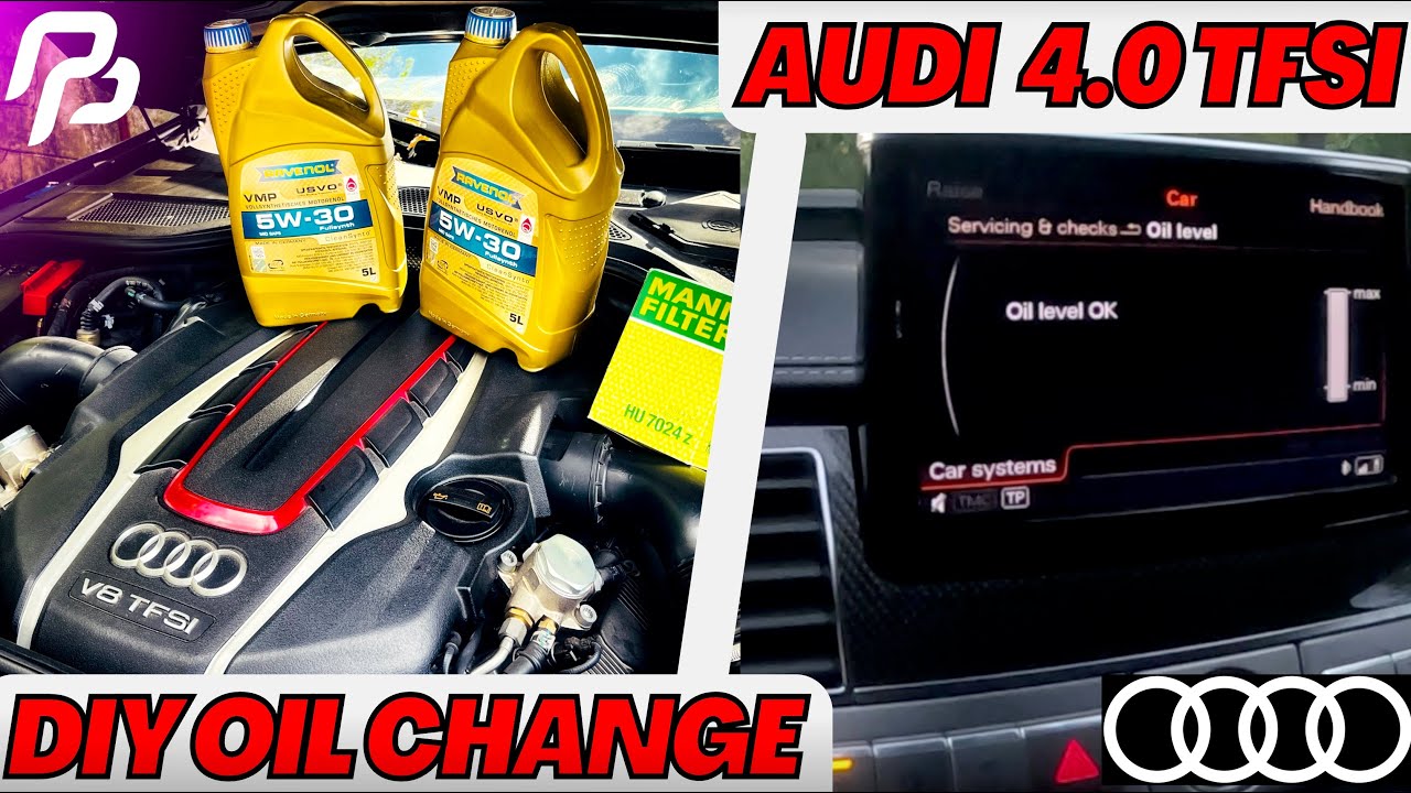 Audi 4.0TFSI DIY Oil Change | RS6/RS7, S6/S7, S8 at HOME [HOW-TO STEP-BY-STEP GUIDE]