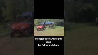 pull starting cummins diesel with a arctic prowler utv sxs #utv  #cummins #monster #megatruck #viral
