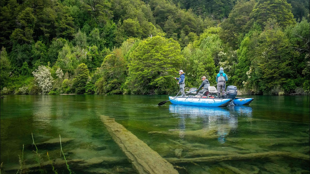 Pesca Desagüe del Lago Elizalde al Rio Paloma en Coyhaique Chile Magic Water Aguas Arriba T:15E:10