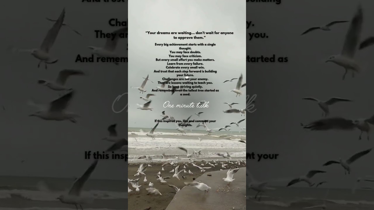 Dream Big 🌟💪|Challenges Build You✨| One Minute Talk