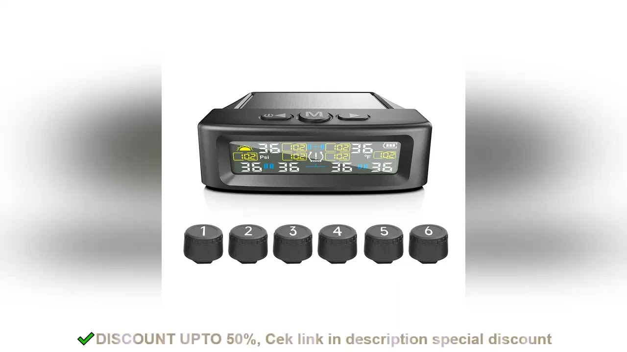 Tire pressure monitoring automatic safety alarm system solar tire temperature monitoring truck RV TP