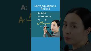 Solve equation to find A,B Solve equation to find A,B