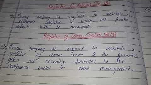 AUDITING|REGISTERS OF LOANS SECTION 186(9)|CHAPTER-21|PART-176|HANDWRITTEN NOTES|| SSCOACHING||