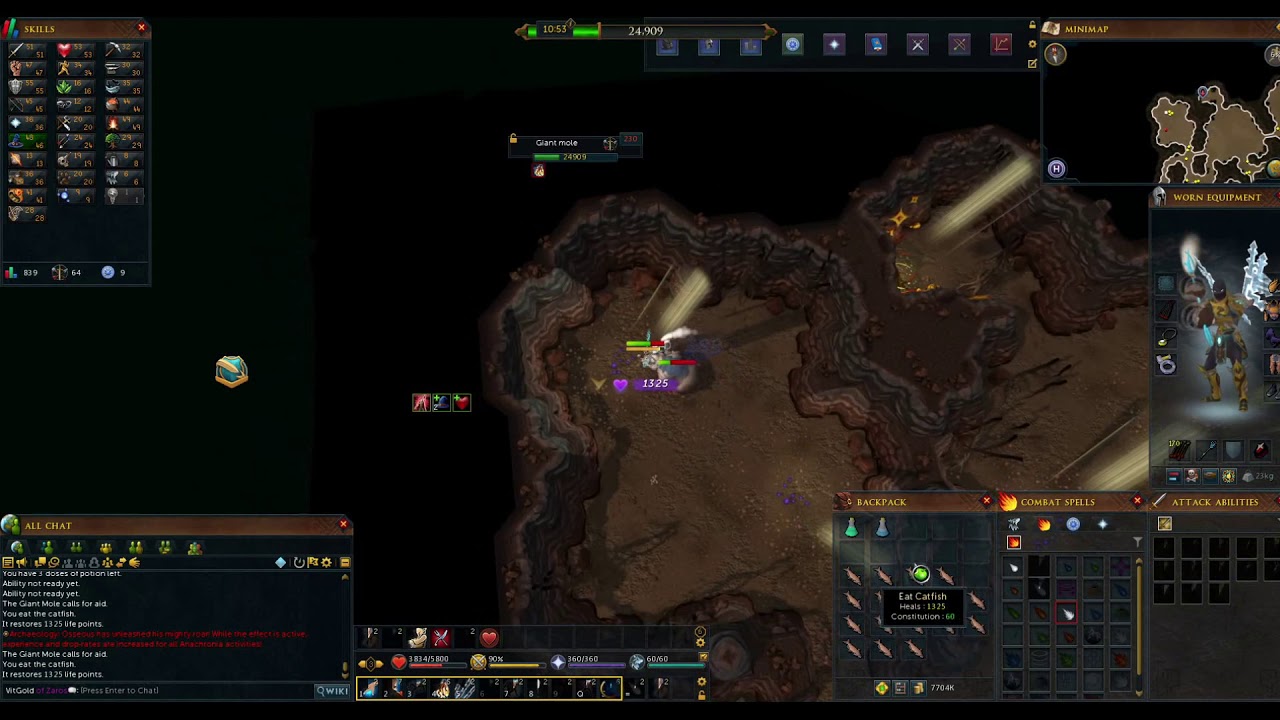 RUNESCAPE 3 Low Level Giant Mole Solo Guide for F2P and Members! 40 Air Staff lvl Set 40lvl