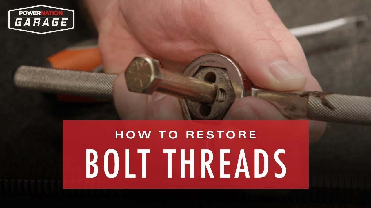 How To Rethread A Bolt Without A Rethreader How To Restore Bolt Threads - YouTube