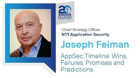 Temporal: AppSec Timeline: Wins, Failures, Promises, and Predictions - Joseph Feiman