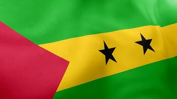 SAO TOME AND PRINCIPE - Waving Flag Loop 4K