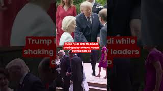 Trump holds onto Modi while shaking hands with G7 leaders