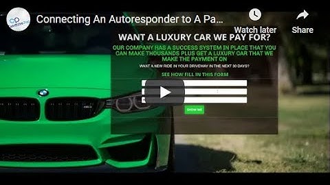 Connecting An Autoresponder to A Page You Built