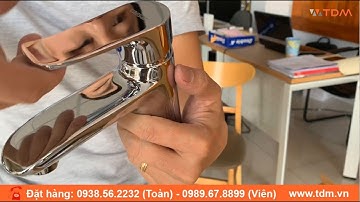 TDM.VN | Đập hộp vòi lavabo nóng lạnh Caesar B490CP (B490CU) gắn chậu rửa mặt giá rẻ