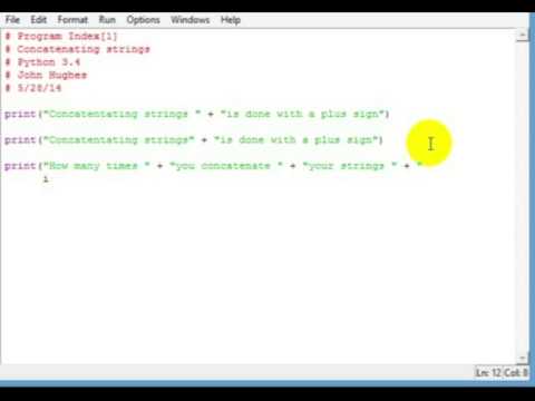 Python 3 Programming Tutorial [3] Concatenating Strings