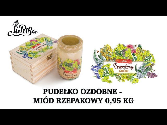 Miód rzepakowy w ozdobnym opakowaniu 1x0,95 kg