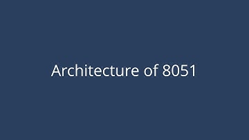 Architecture of 8051