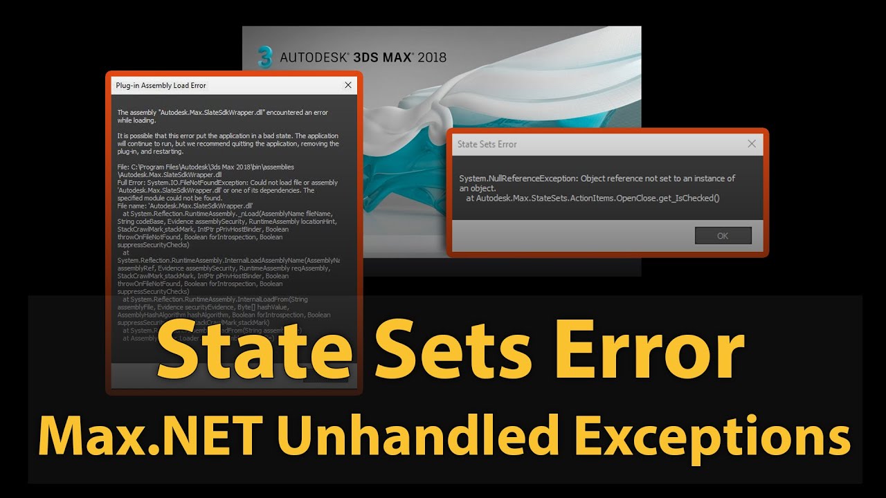 State Sets Error And Max Net Unhandled Exceptions How To Fix It Youtube