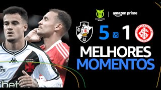 Vasco 5 X 1 Internacional Melhores Momentos Campeonato Brasileiro 2025