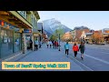 Town of Banff Spring walk on  2021, Banff National Park, Alberta, Canada. #Banff #Alberta #Canada