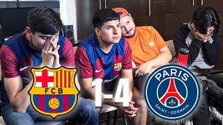 AFICIONADOS del BARÇA REACCIONAN al BARÇA 1-4 PSG, (SEXTA DE FRACASOS CONSECUTIVOS)