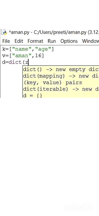 Code - Create a Dictionary from Two Lists. #coding #python - YouTube