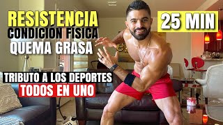 Rutina Hiit para Mejorar Condición Física y Quemar Grasa (25 Min) Ejercicios de Resistencia screenshot 5