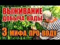 КАК НАЙТИ ВОДУ В ЛЕСУ. ДОБЫЧА ВОДЫ ПРИ ЧС. Мифы про воду в условиях выживание