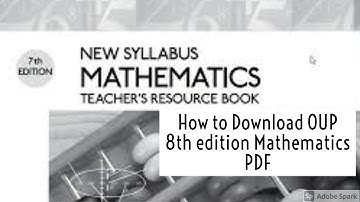How to download and open OUP Mathematics 8th edition PDF