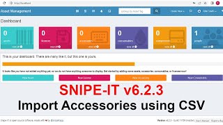 07- SNIPE-IT v6.2.3 Import Accessories using csv file in Asset management system