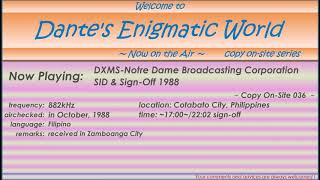 DXMS Cotabato City: SID & Signoff 1988 ~Copy On-Site 036~