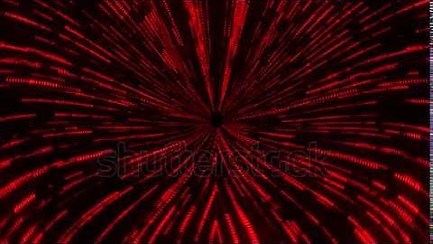 Red Matrix Wormhole Tunnel Background Video Loops
