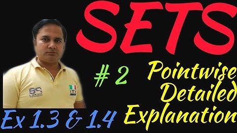 SETS | CBSE CLASS 11| Ex 1.3 &1.4/Fundamentals of Mathematics/# Abhishek Ruhela/union & intersection