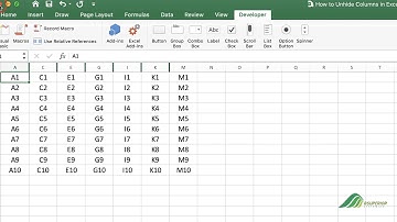 Macro to Unhide Columns in Excel