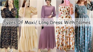 Types of maxi dresses with name/Korean maxi dress outfit names/Maxi dresses for girls women ladies screenshot 5