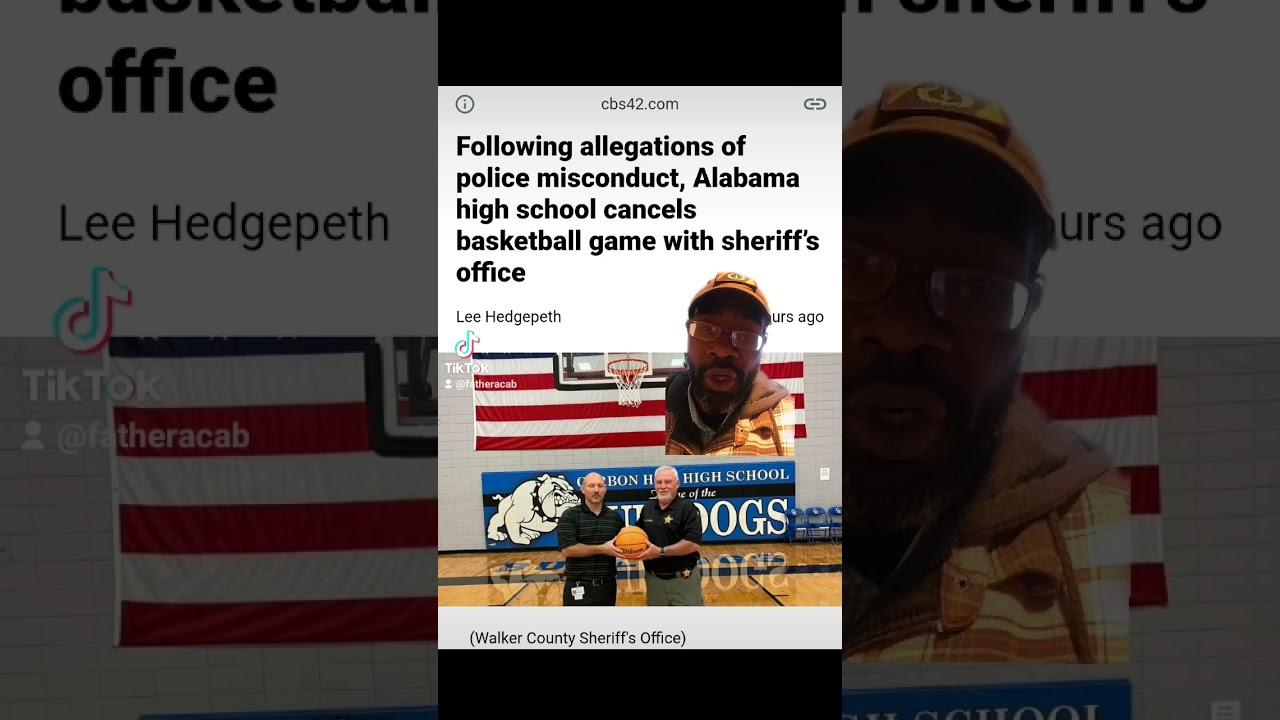 ⁣Alabama HS cancels basketball game with Sheriff over misconduct and brutality. #alabama #shorts #fba