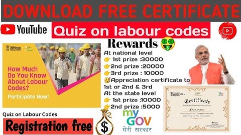 Quiz on labour codes answers || labour