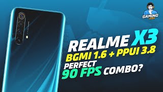Realme X3 PixelPlus UI 3.8 with BGMI 1.6 Update BGMI FPS Test | Gyroscope + Claw + 90FPS