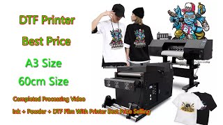 The Best A3 60Cm Two Head Dtf Printer And Ink And Transfer Pet Film Powder Price