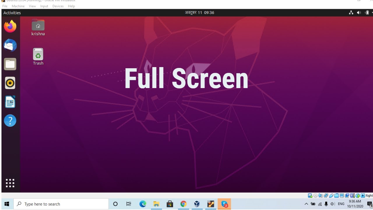 How To Make Ubuntu Full Screen in VirtualBox (2020) - YouTube How To Make Ubuntu Full Screen In Virtualbox (2020) - Youtube