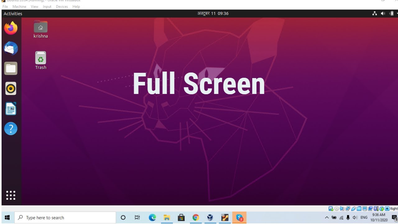 How To Make Ubuntu Full Screen In Virtualbox (2020) - Youtube