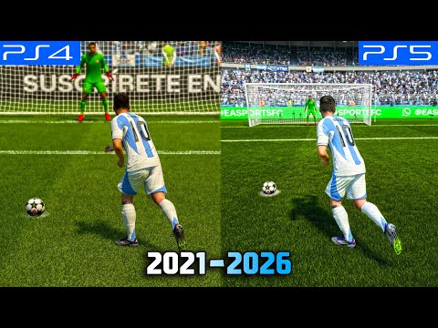LIONEL MESSI Penalty Kick in FIFA and FC | PS4 vs PS5 From 2021 to 2026