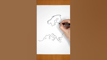 How to draw Europe Map 🗺️ Drawing Europe map #shorts #europe #map #drawing #art #viral