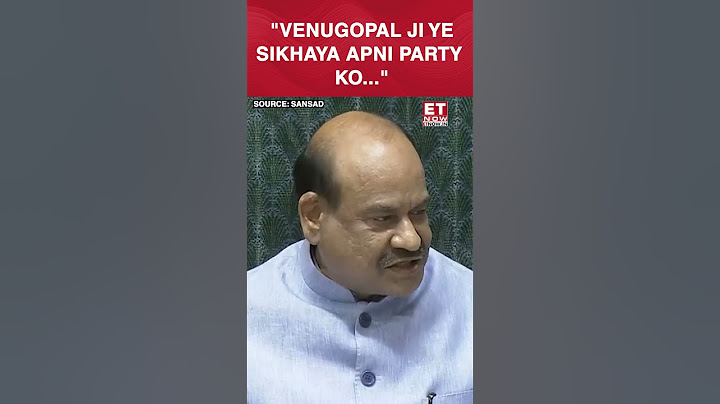 "Venugopal Ji Ye Sikhaya Apni Party Ko...": Om Birla Bashes Opposition In Lok Sabha | #etnow #shorts