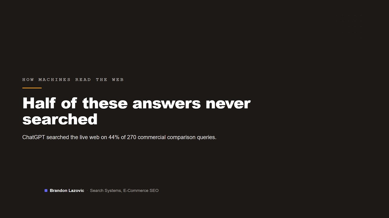 Video thumbnail: Why ChatGPT already knows your competitors before searching