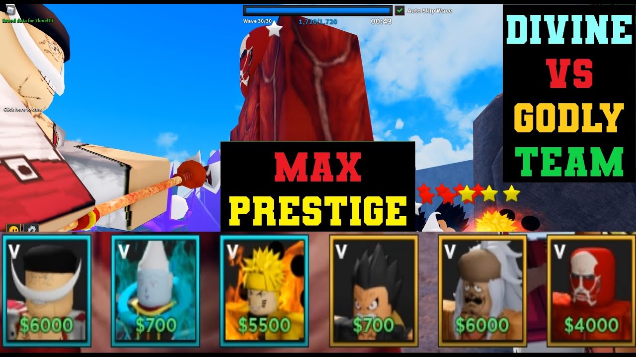 MAX PRESTIGE GODLY TEAM ONLY IN ULTIMATE TOWER DEFENSE 