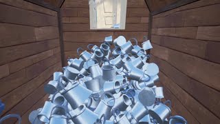 I put 50,000 Buckets In My Neighbor Pool Room to get a Red Key - Hello Neighbor Mod