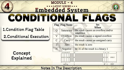 4 Conditional Flags Explained Module 4 6th Sem ECE 2022 Scheme VTU