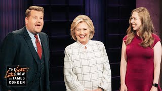 Hillary & Chelsea Clinton Crash James Corden's Monologue